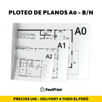 Ploteo de Planos A0 - Blanco y Negro