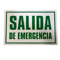 Señaletica Salida de Emergencia Fotoluminiscente