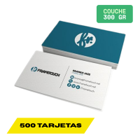 Tarjetas de Presentación - 1/2 millar (500 und) Couche Mate