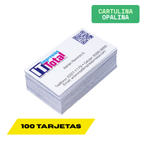 Tarjetas de Presentación - ciento (100 und) Cartulina Opalina
