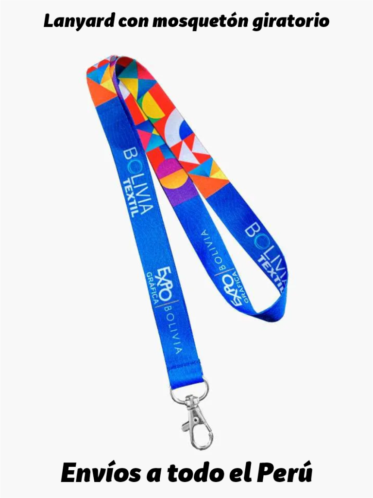 Lanyard con mosquetón giratorio 2 cm y 2.5 cm